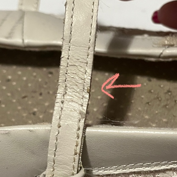 Skechers Active Bikers Luxe Off White Lace Z Strap Mary Jane Shoes Women's 9.5 - Picture 16 of 16